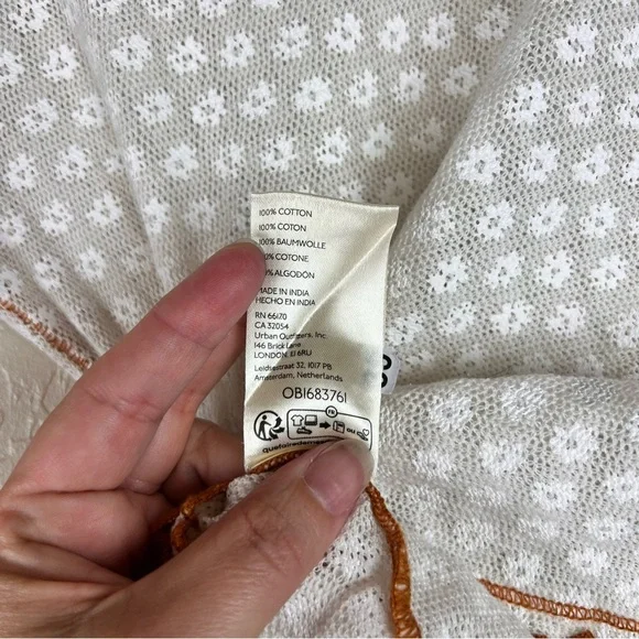 Free People Garner Tee in White semi sheer SZ XS‎ - Picture 6 of 8